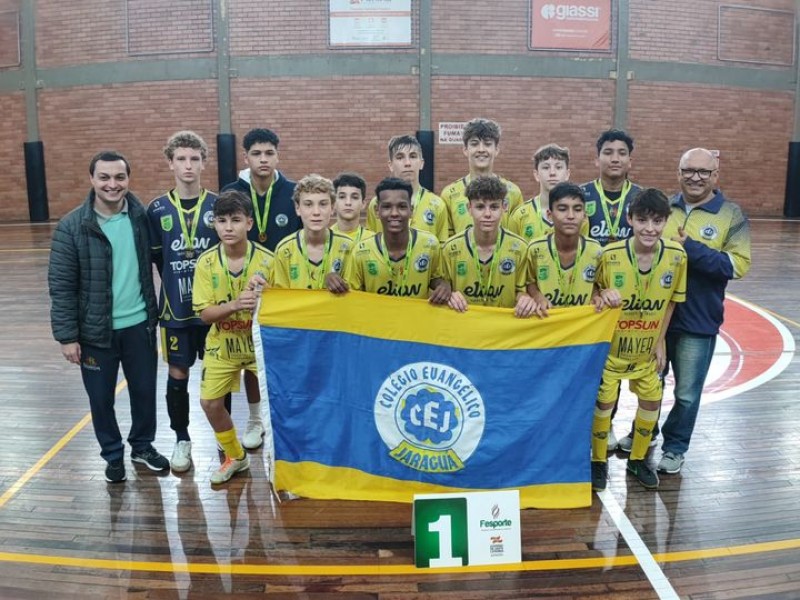 Futsal masculino do CEJ é campeão dos Jogos Escolares de 12 a 14 anos. -  Colégio Evangélico Jaraguá