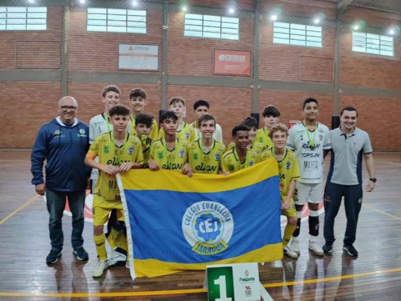 Futsal masculino do CEJ é campeão dos Jogos Escolares de 12 a 14 anos. -  Colégio Evangélico Jaraguá